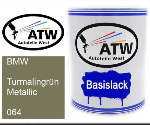 BMW, Turmalingrün Metallic, 064: 1L Lackdose, von ATW Autoteile West.